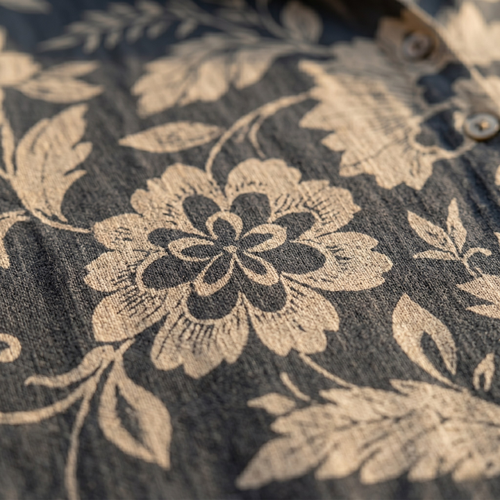 Harper | Elegant linen blouse with floral print
