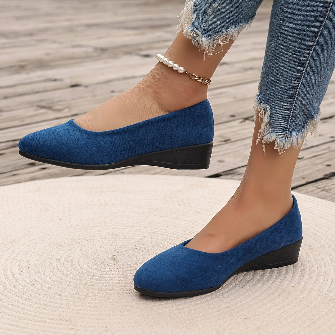 Éliane | Stylish Wedge-Heeled Ballet Flats for Ultimate Comfort