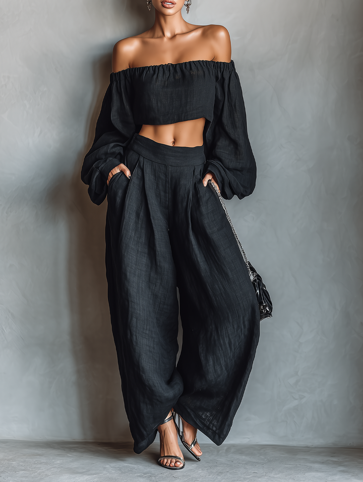 Abigail™ | Linen Strapless Set