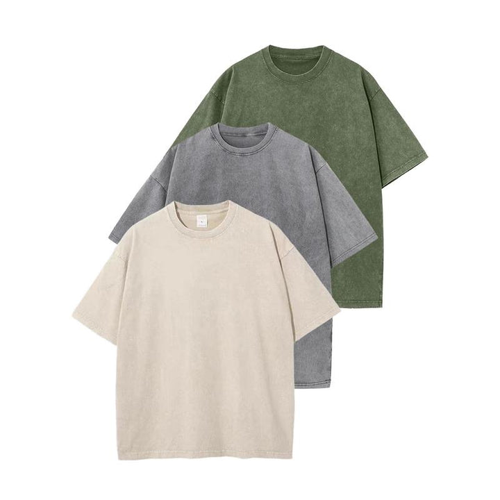 HOLLIE - Casual Crew Neck Loose Fit T-Shirt (3-Pack)