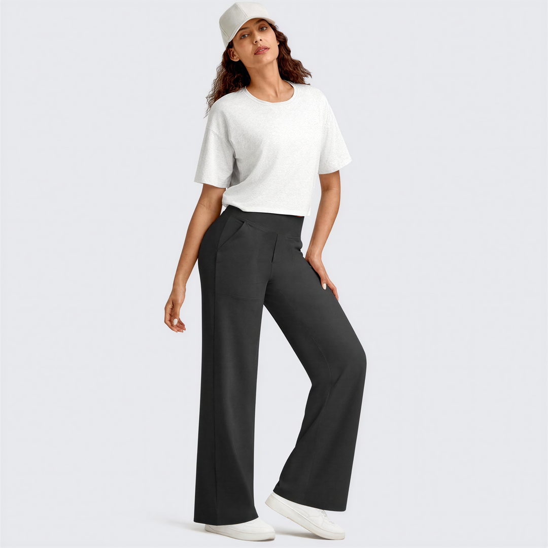 WHITNEY - Comfortable High-Waist Wide Leg Pants for Yoga and Outdoor Fun