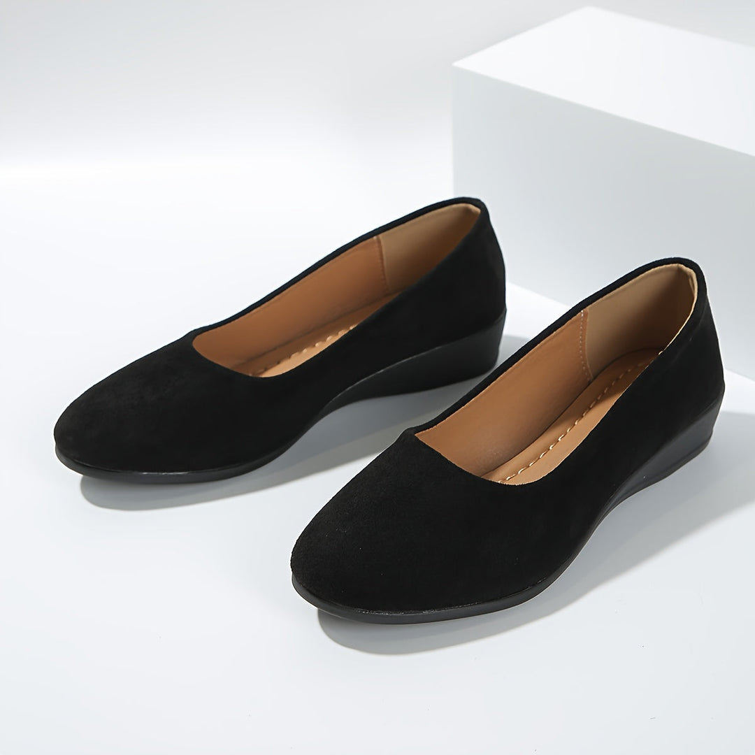 Éliane | Stylish Wedge-Heeled Ballet Flats for Ultimate Comfort