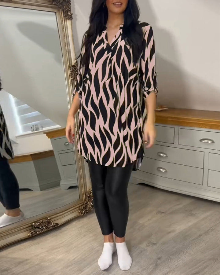ALEXANDRA - Printed Loose-Fit Top