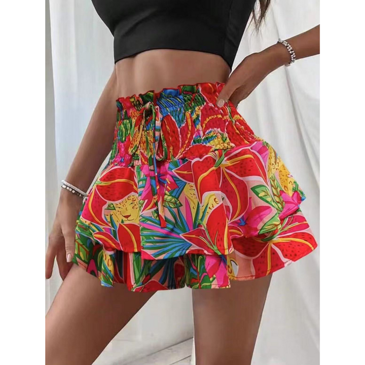 LUNINGNING – Lightweight Shirred Layered Summer Skort
