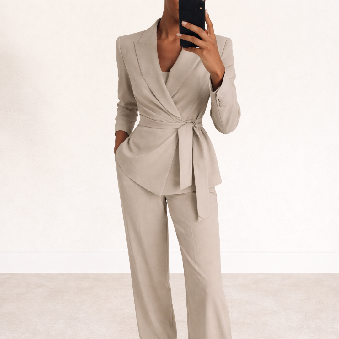 Olivia™ | Soft Tailored Wrap Two-Piece Set