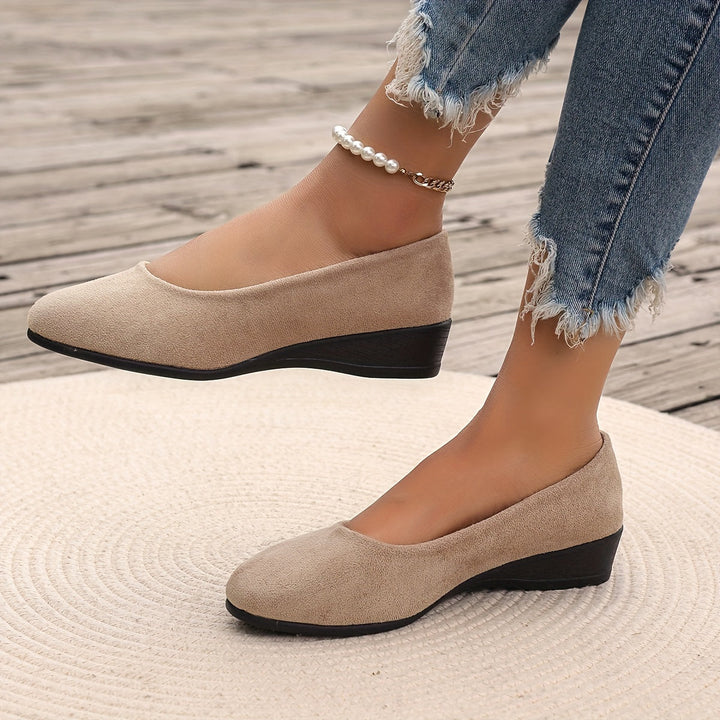 Éliane | Stylish Wedge-Heeled Ballet Flats for Ultimate Comfort
