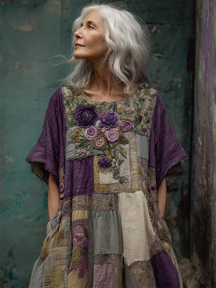 Stella- Breathable Round Neck Floral Dress