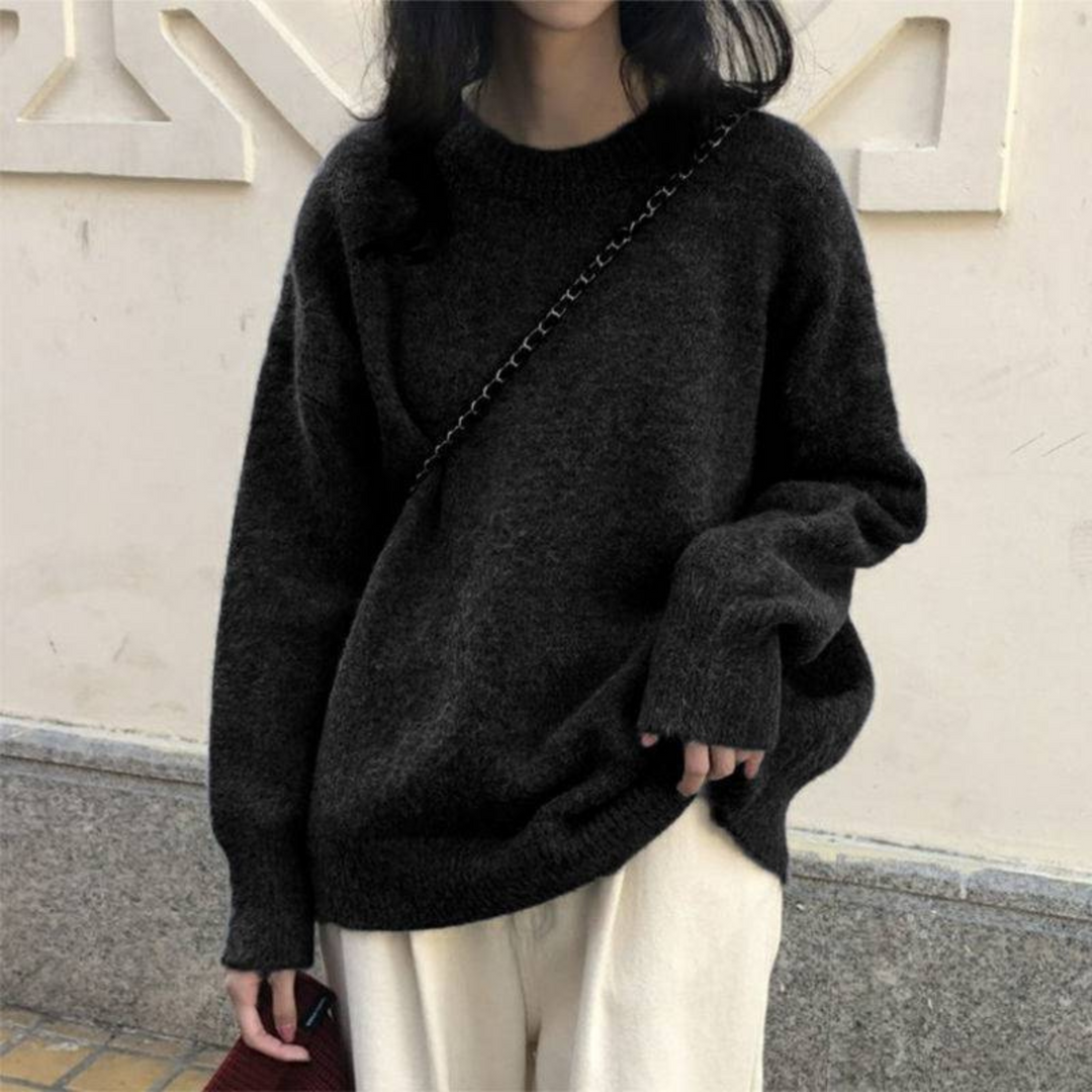 DERDI - Casual Long Sleeve Round Neck Sweater