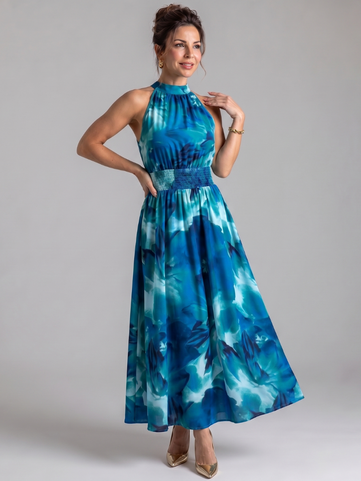 Elowen™ | Elegant Botanical Midi Dress