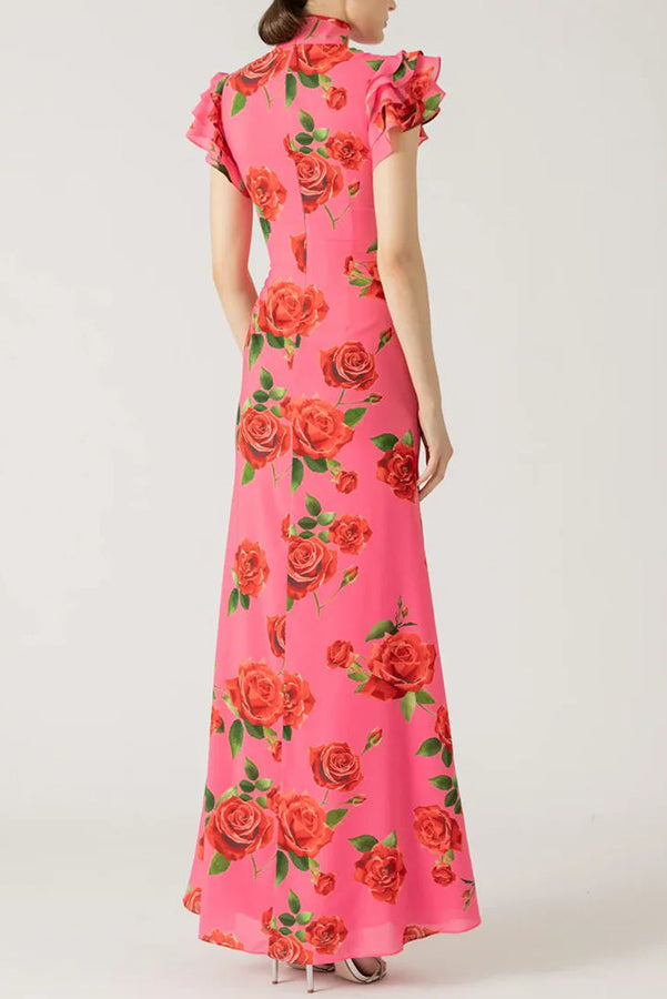Ruby™ Rose Floral Print Tiered Flare Sleeve