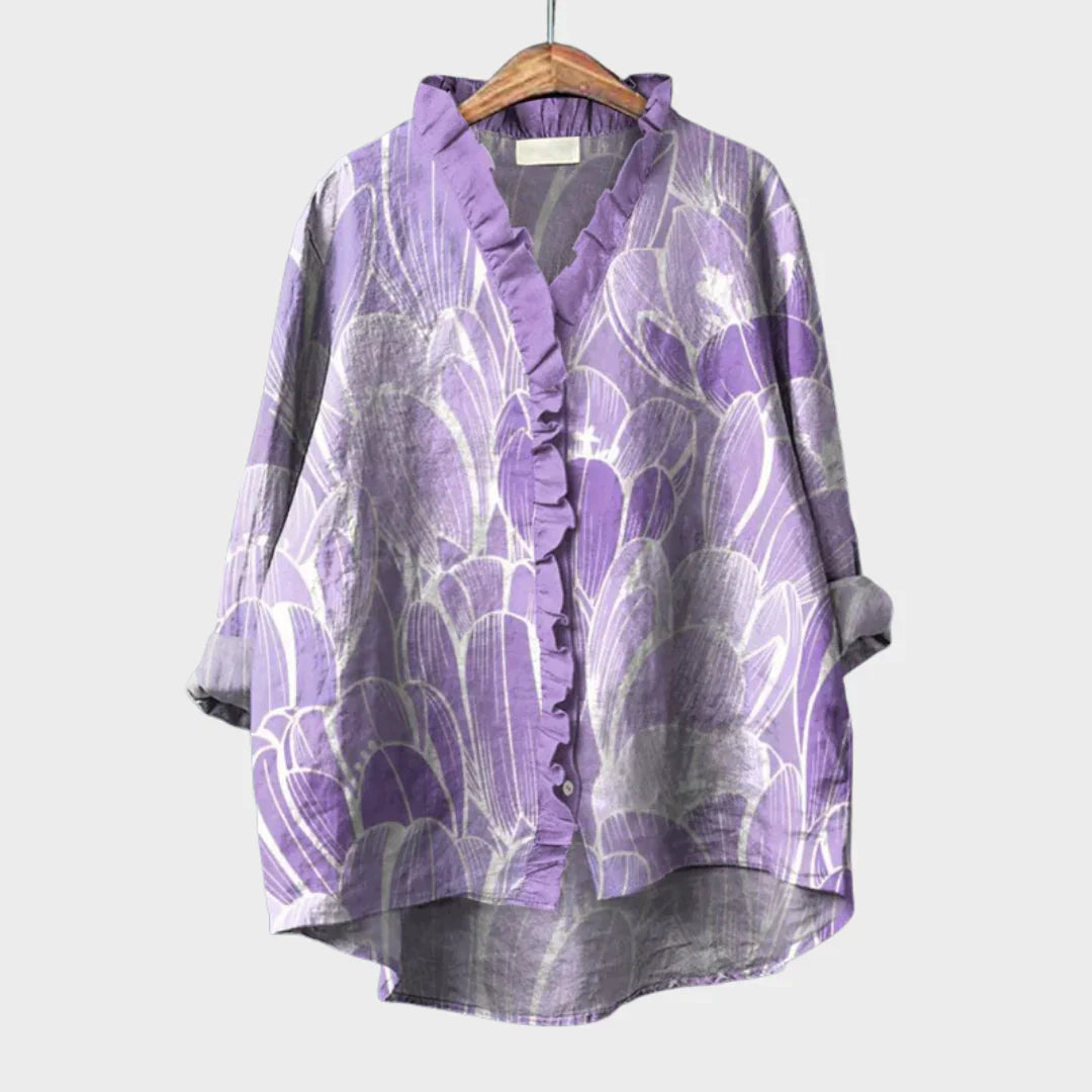 Mila™ | Elegant Summer Linen Blouse
