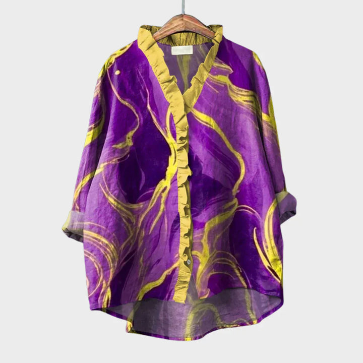 Mila™ | Elegant Summer Linen Blouse