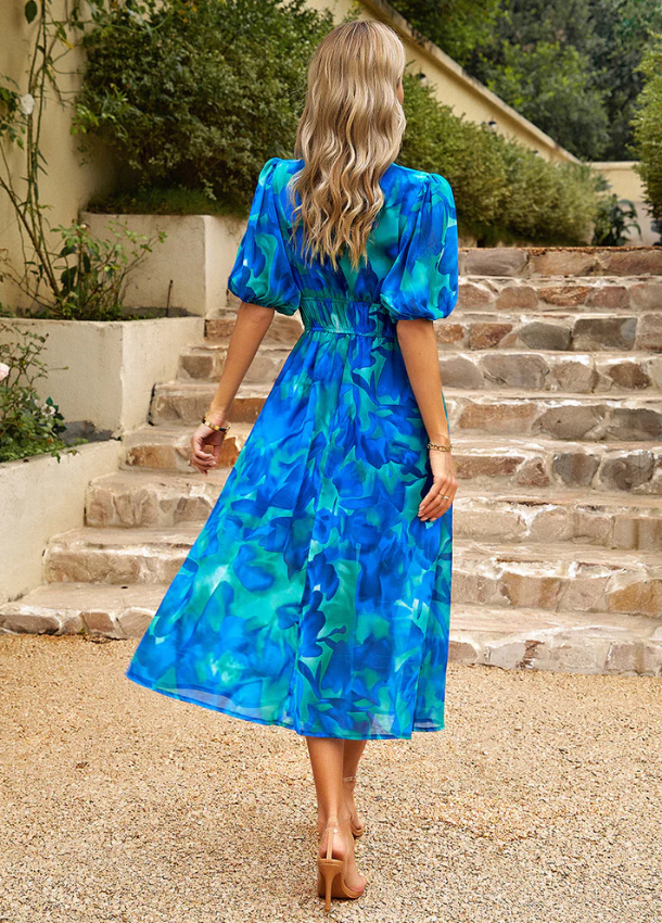 Faye | Flattering Floral Midi Dress