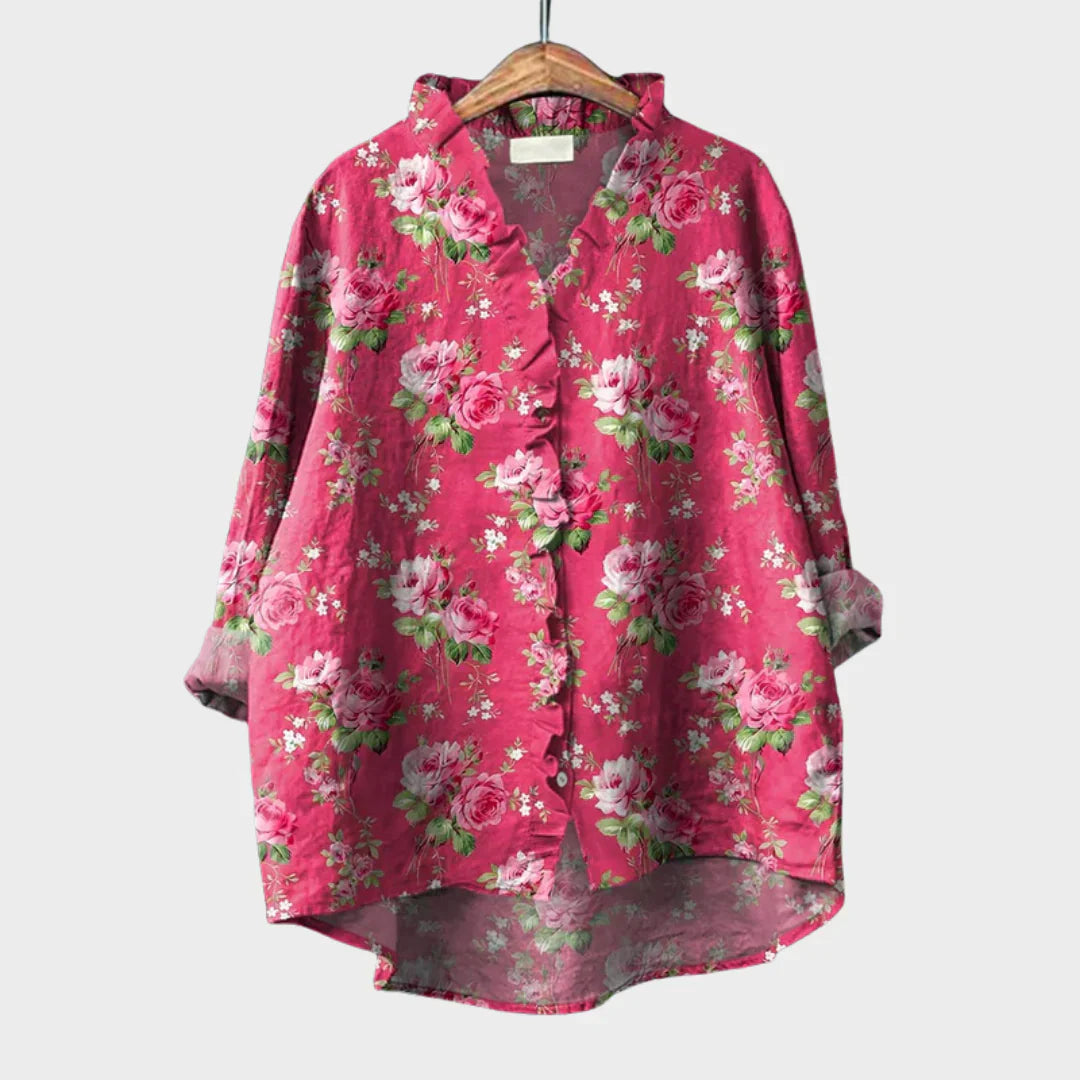 Mila™ | Elegant Summer Linen Blouse