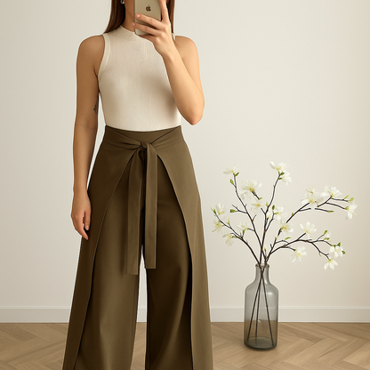 Sibella - Wide Leg Linen Pants for Women