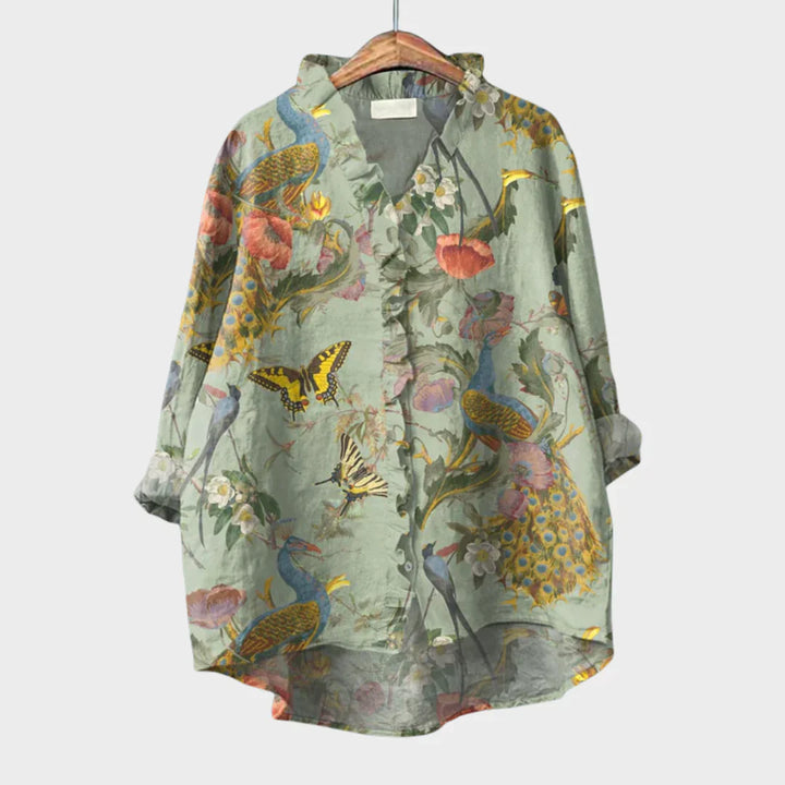 Mila™ | Elegant Summer Linen Blouse