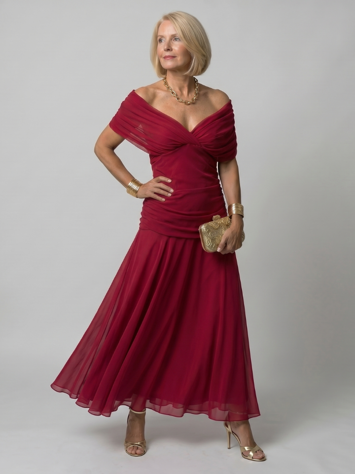 Beatrix | Off Shoulder Flow Midi Dress