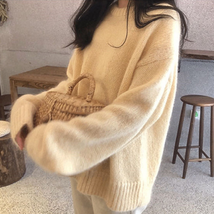DERDI - Casual Long Sleeve Round Neck Sweater