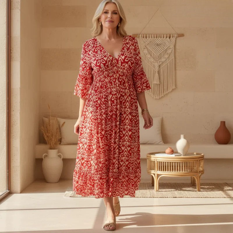 Jill | Boho Printed Dress
