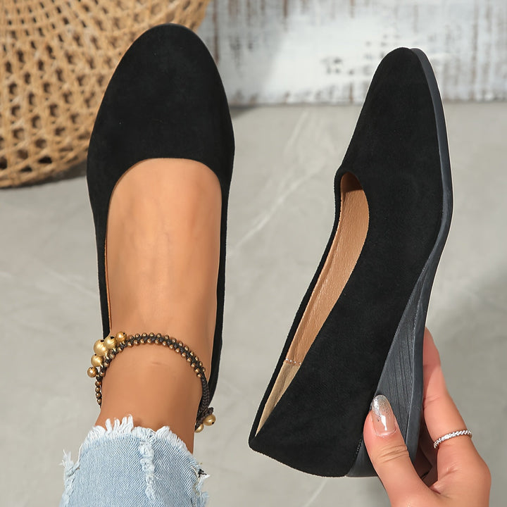 Éliane | Stylish Wedge-Heeled Ballet Flats for Ultimate Comfort