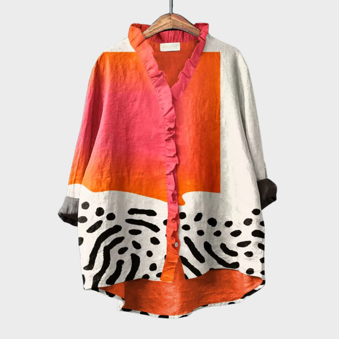 Mila™ | Elegant Summer Linen Blouse