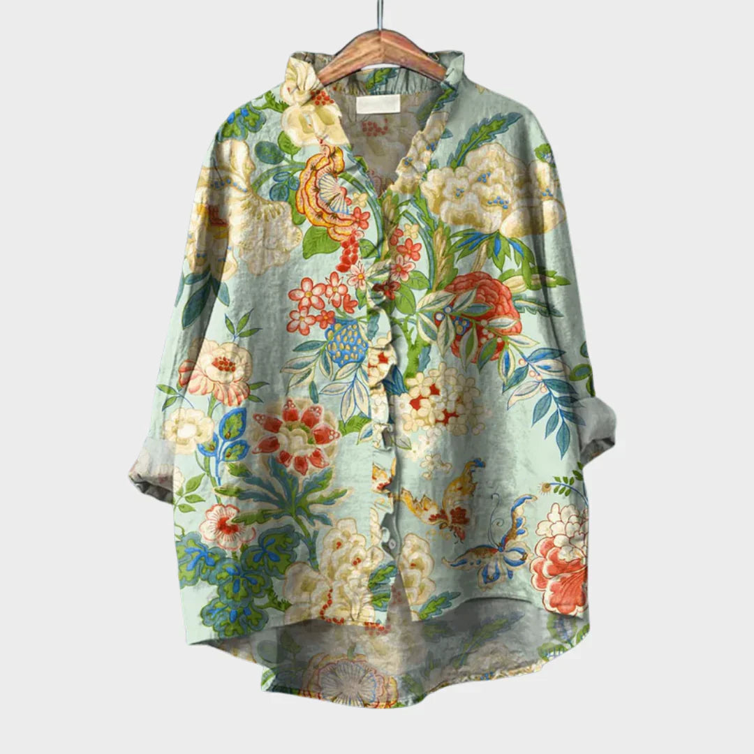Mila™ | Elegant Summer Linen Blouse