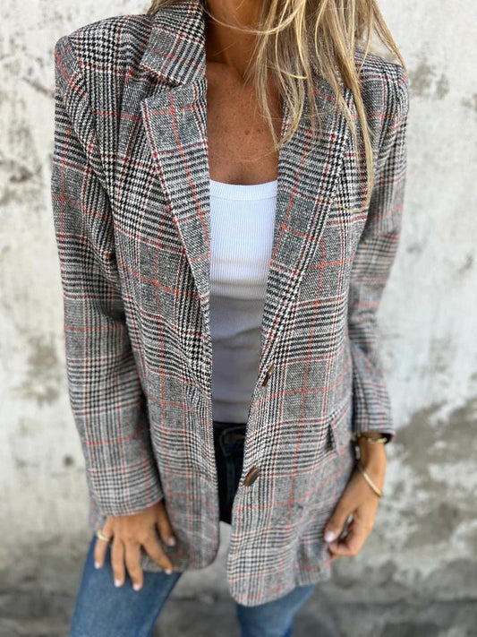 LUCINDA - Classic Plaid Blazer