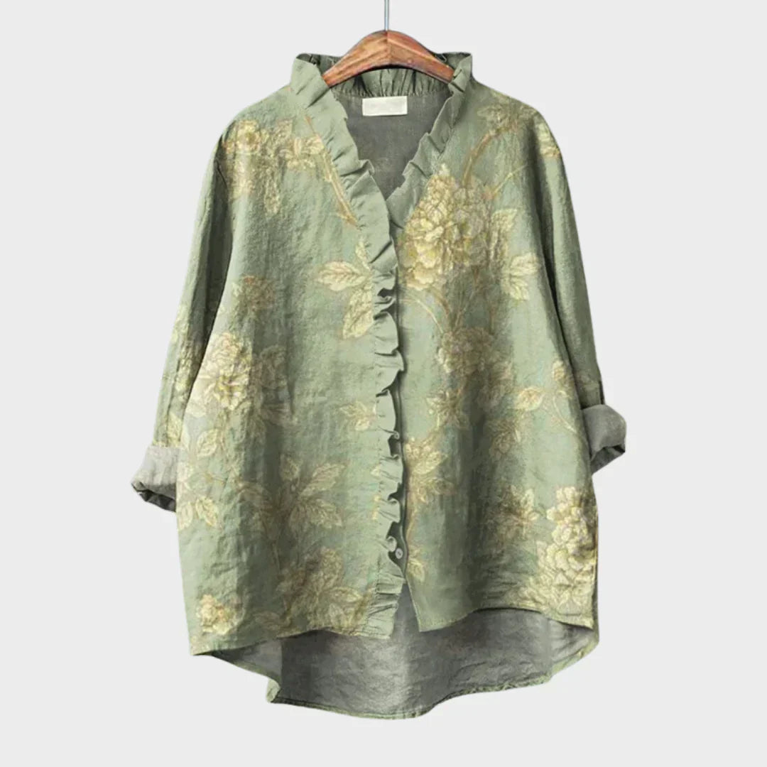 Mila™ | Elegant Summer Linen Blouse