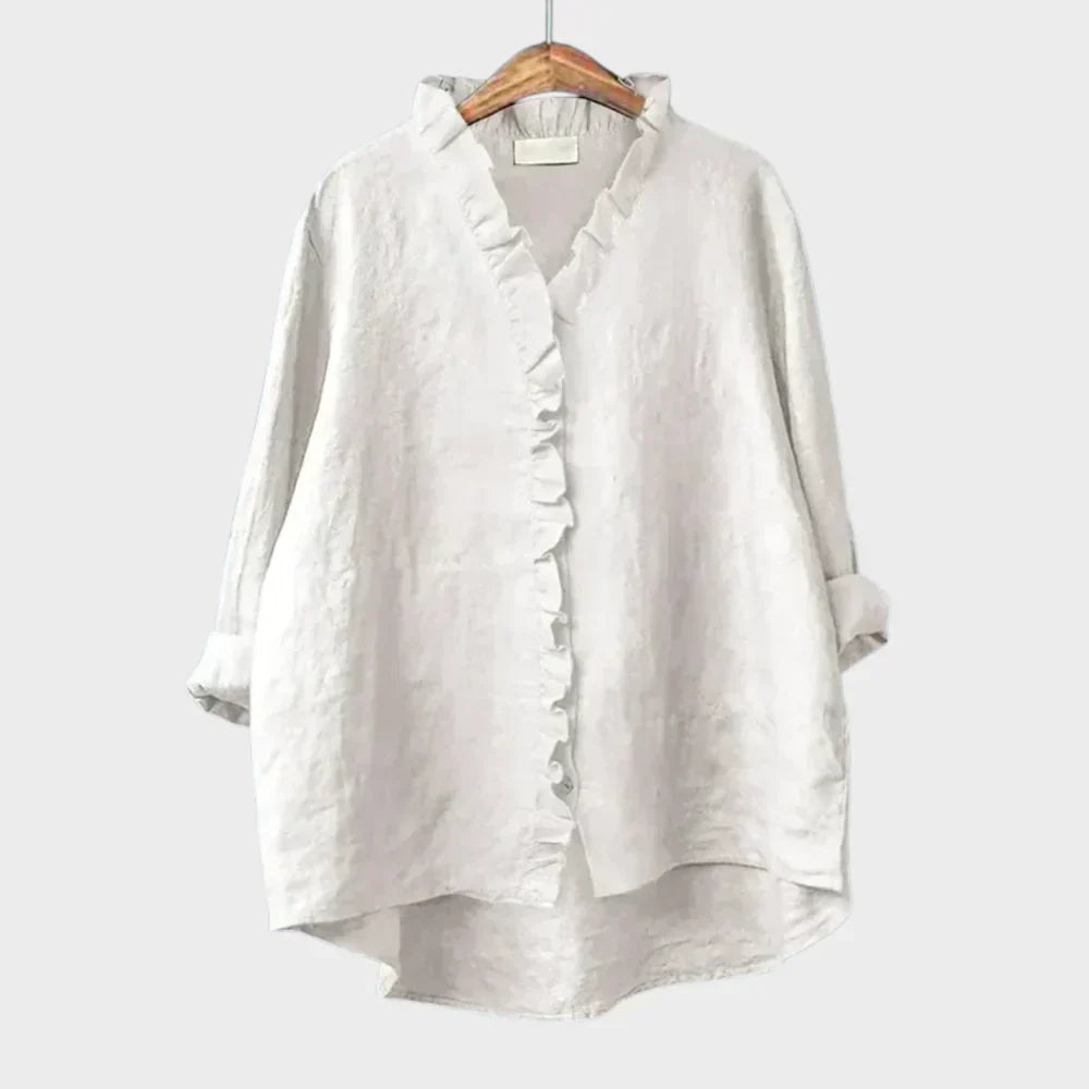 Mila™ | Elegant Summer Linen Blouse