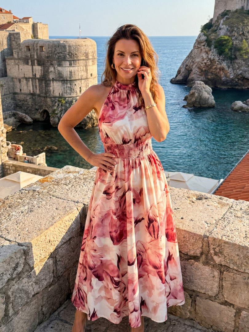 Elowen™ | Elegant Botanical Midi Dress