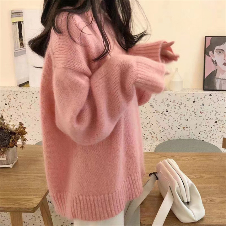 DERDI - Casual Long Sleeve Round Neck Sweater