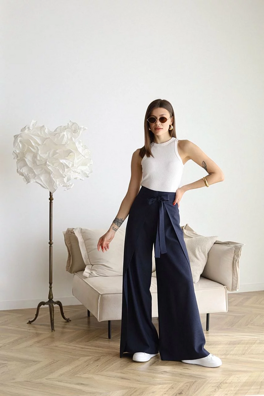 Sibella - Wide Leg Linen Pants for Women