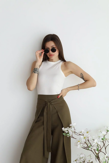 Sibella - Wide Leg Linen Pants for Women