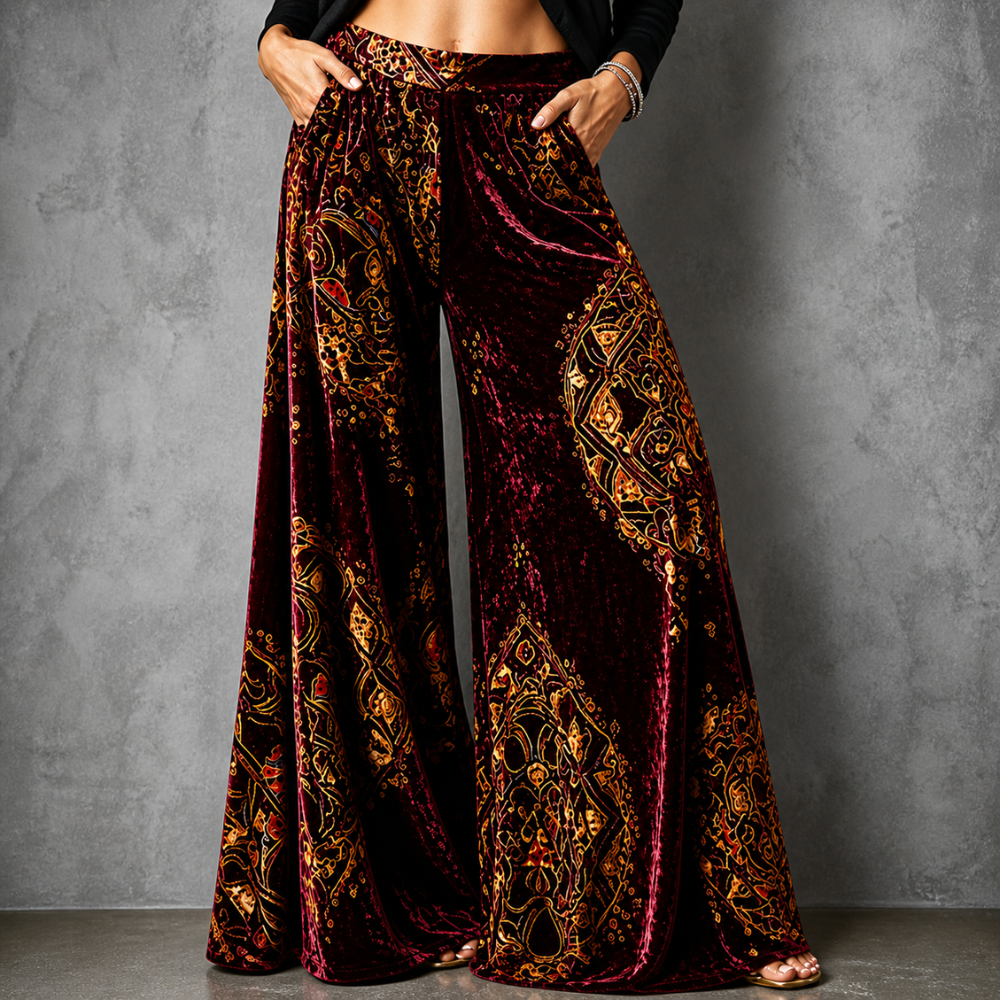 Maude™ - Coastal Boho Wide-Leg Pants
