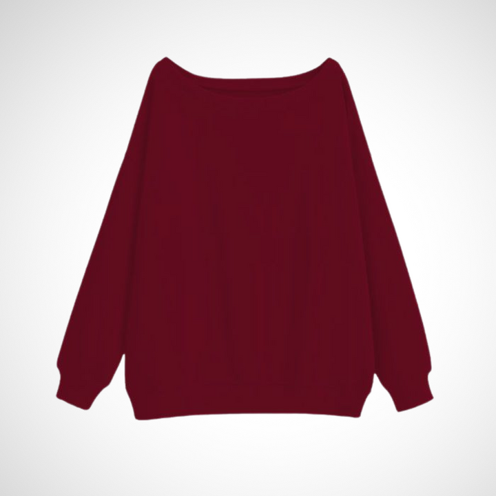 DIVECA - Casual Scoop Neck Long Sleeve Sweater