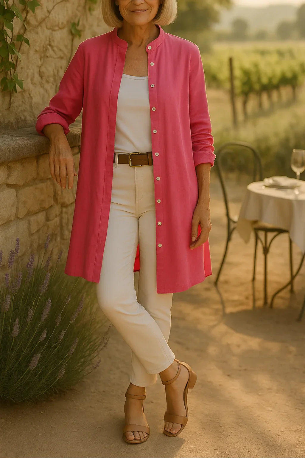 Cotton Flared Shirt Jacket for Women - Lightweight Layer, Button Down, Versatile Style