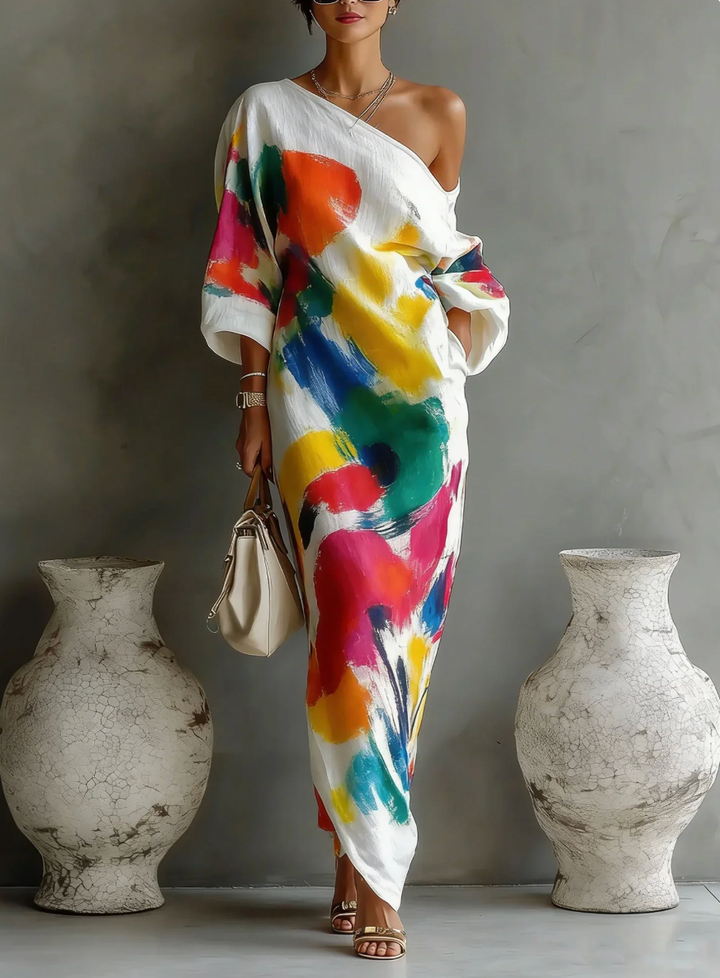Marlowe™ | Artistic One-Shoulder Maxi Dress