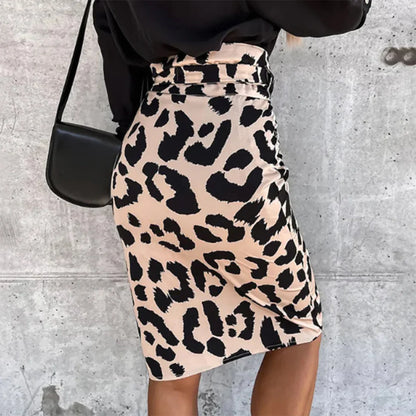 Céleste – Leopard Print Midi Skirt for Women | Lightweight, Eye-Catching Summer Style