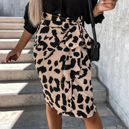 Céleste – Leopard Print Midi Skirt for Women | Lightweight, Eye-Catching Summer Style