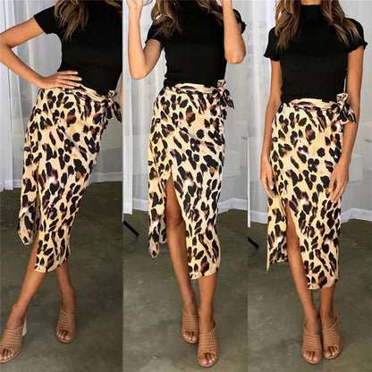 Céleste – Leopard Print Midi Skirt for Women | Lightweight, Eye-Catching Summer Style