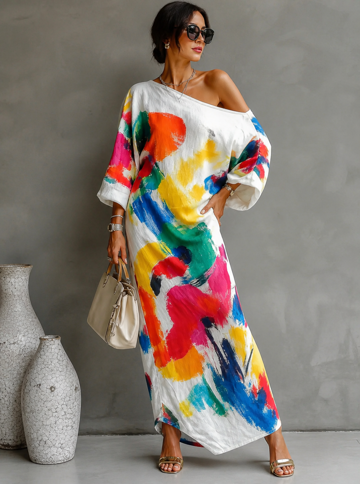 Marlowe™ | Artistic One-Shoulder Maxi Dress
