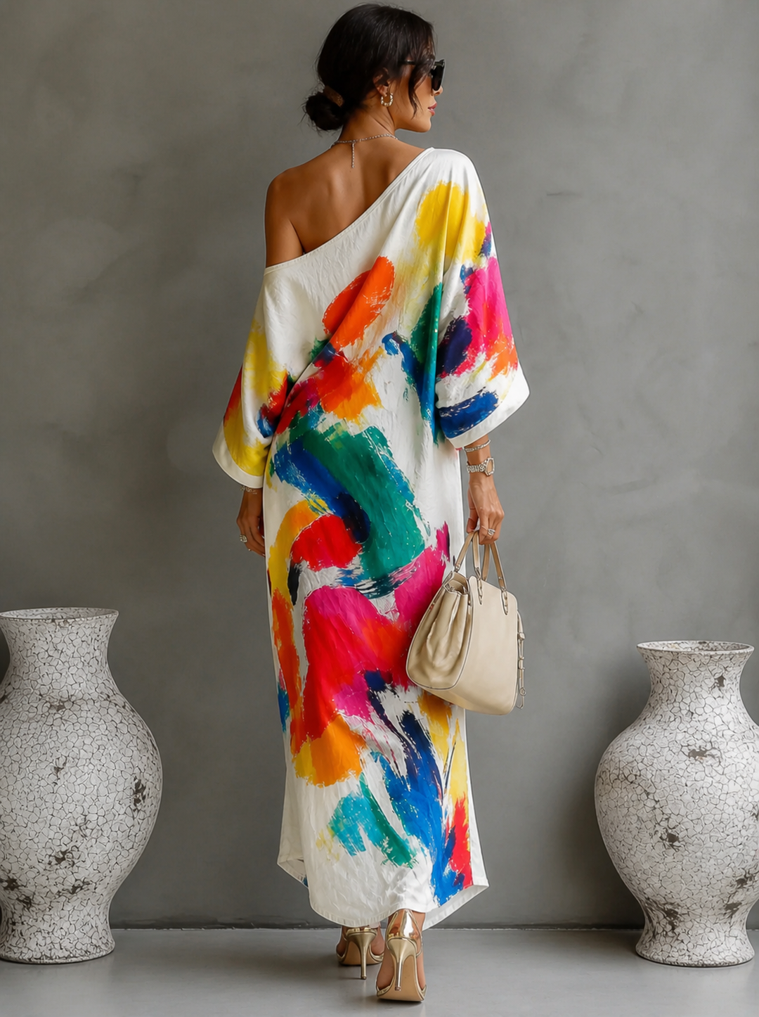 Marlowe™ | Artistic One-Shoulder Maxi Dress