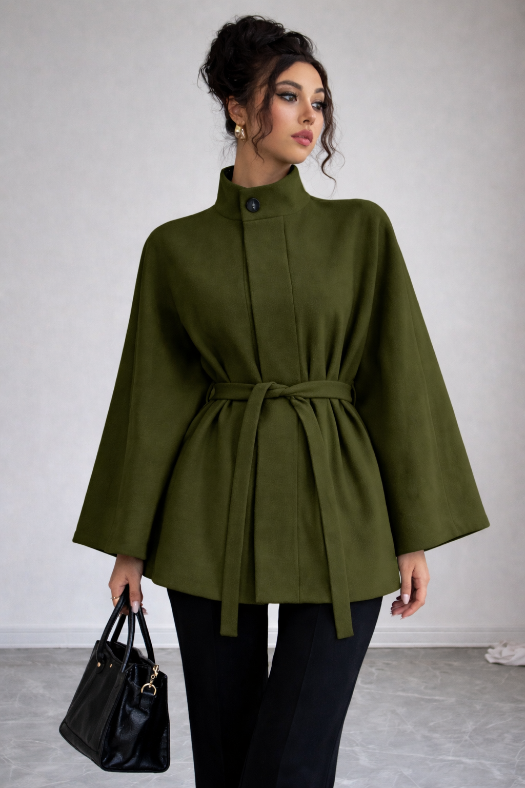 Margot™ | Elegant Belted Cape Jacket