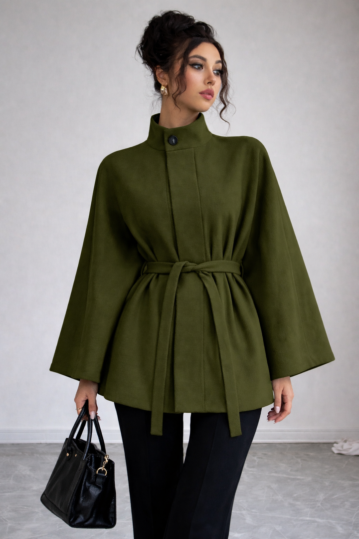 Margot™ | Elegant Belted Cape Jacket