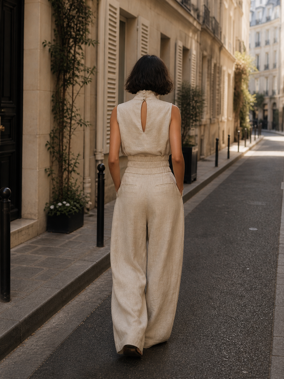 Priscilla™ | Cotton and Linen Tank Top and Wide Pants