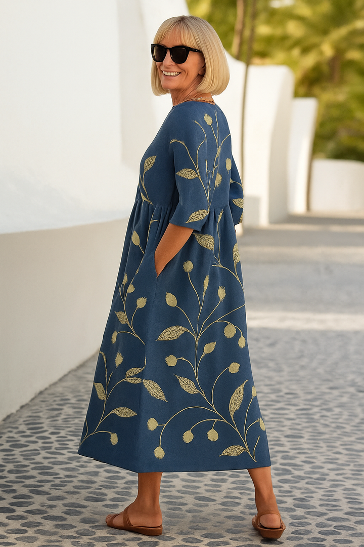 Eliza™ | Relaxed Midi Dress - Effortless Elegance, Everyday Comfort