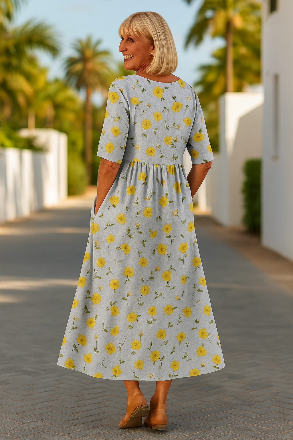 Eliza™ | Relaxed Midi Dress - Effortless Elegance, Everyday Comfort