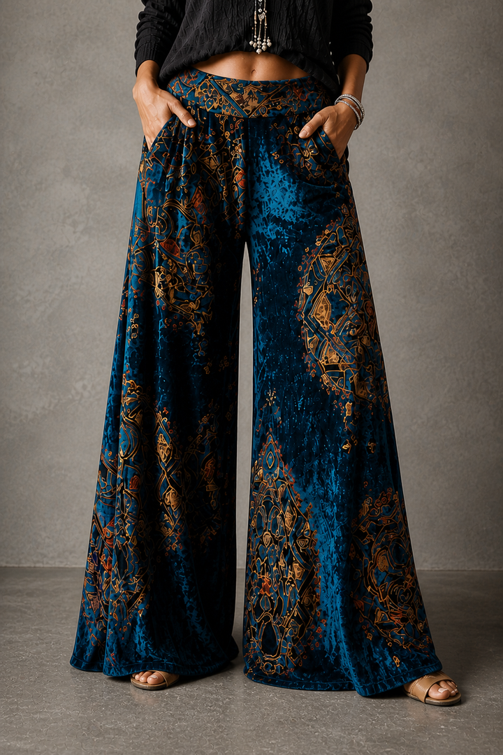 Maude™ - Coastal Boho Wide-Leg Pants