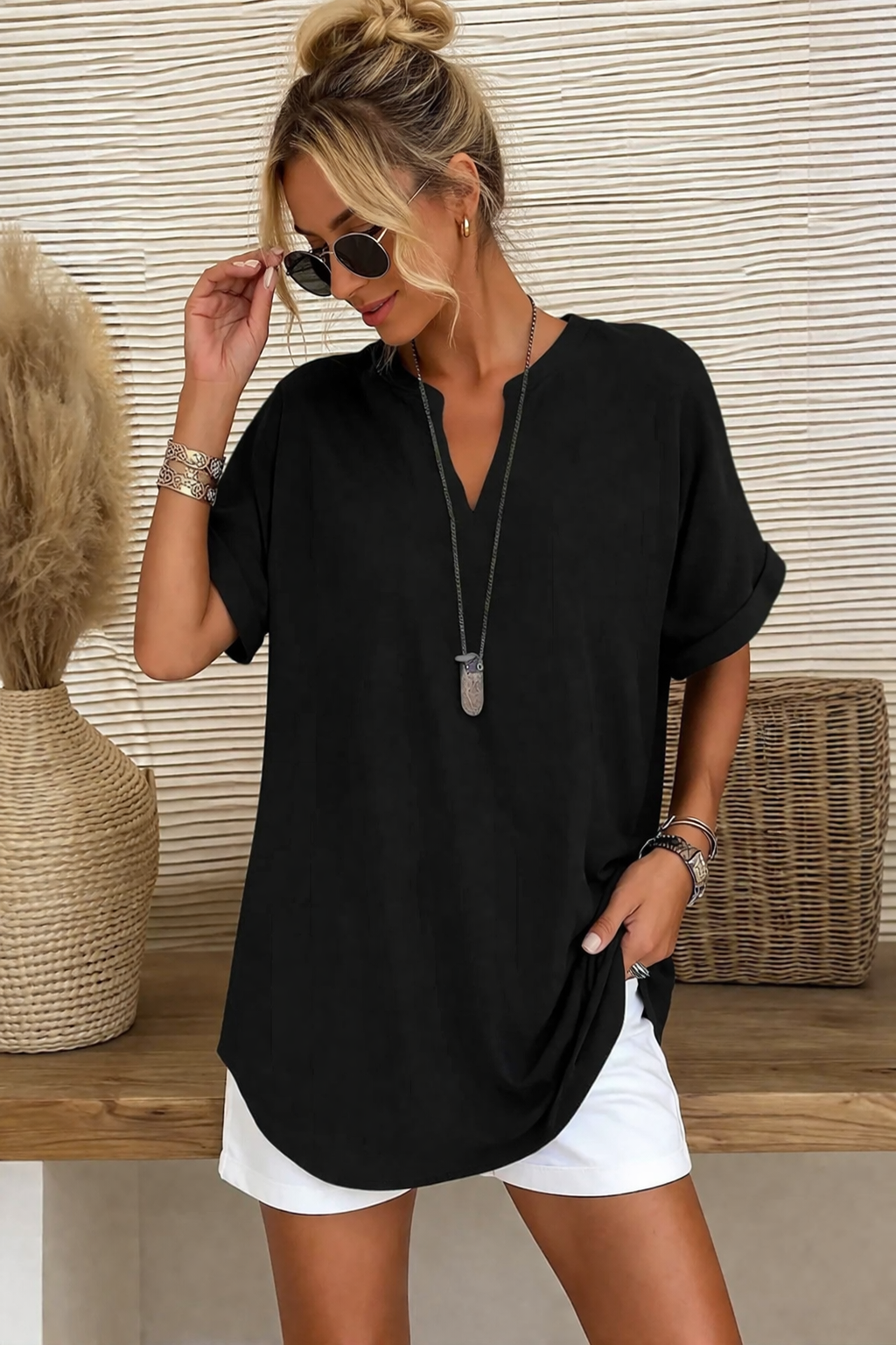 Holly™ | Relaxed V-Neck Blouse
