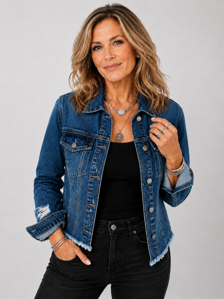 Jessica - Distressed Denim Jacket